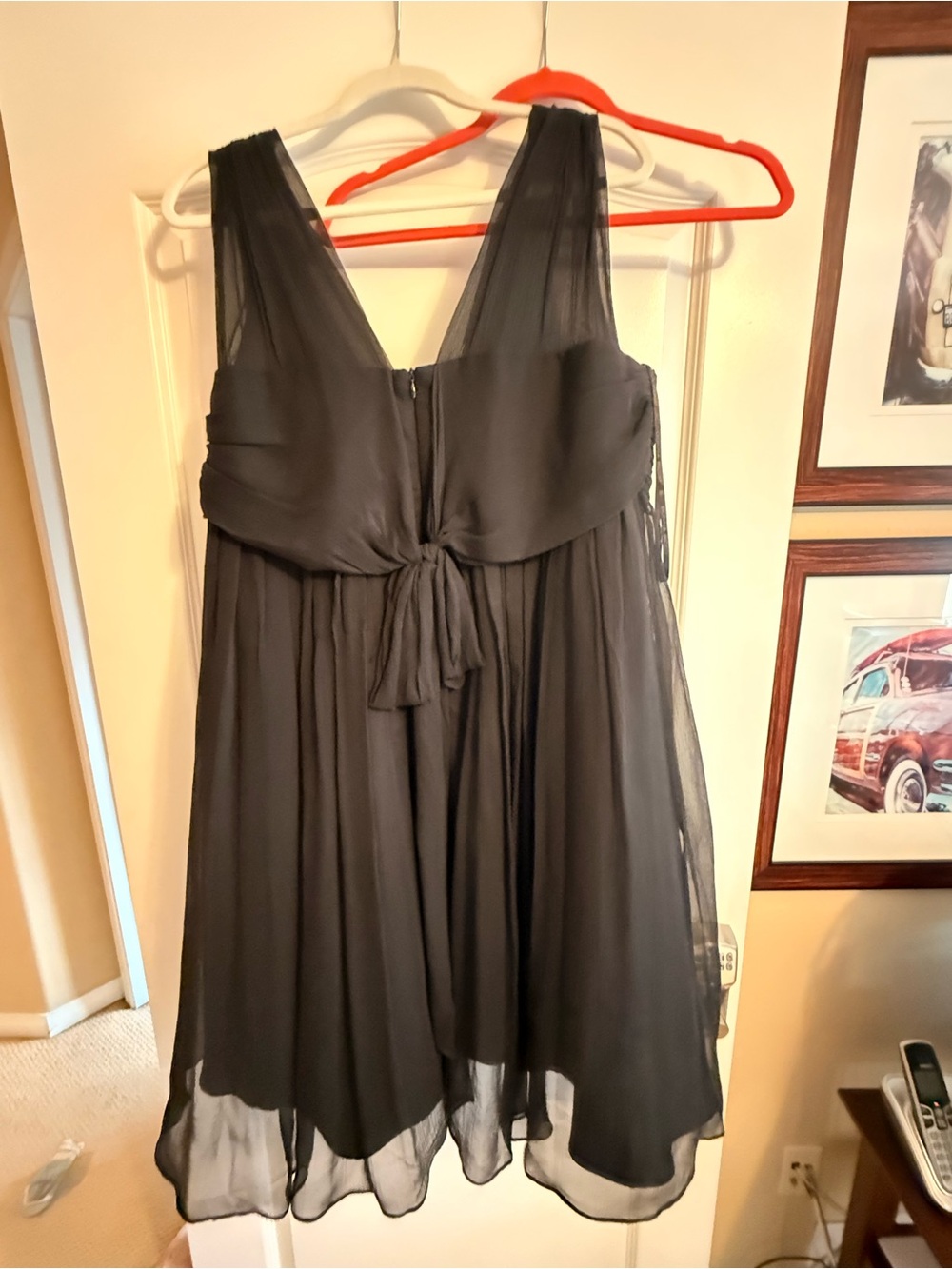 Donna Ricco Black Chiffon Sleeveless Cocktail Dress - Picture 11 of 12